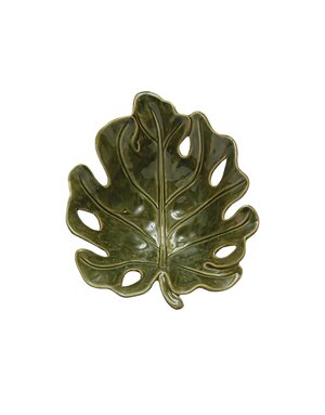 Stoneware Leaf Shaped Bowl, 7"x 6"