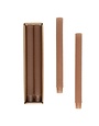 Unscented Hobnail Taper Candles in Box, Cappuccino Finish, 10"h
