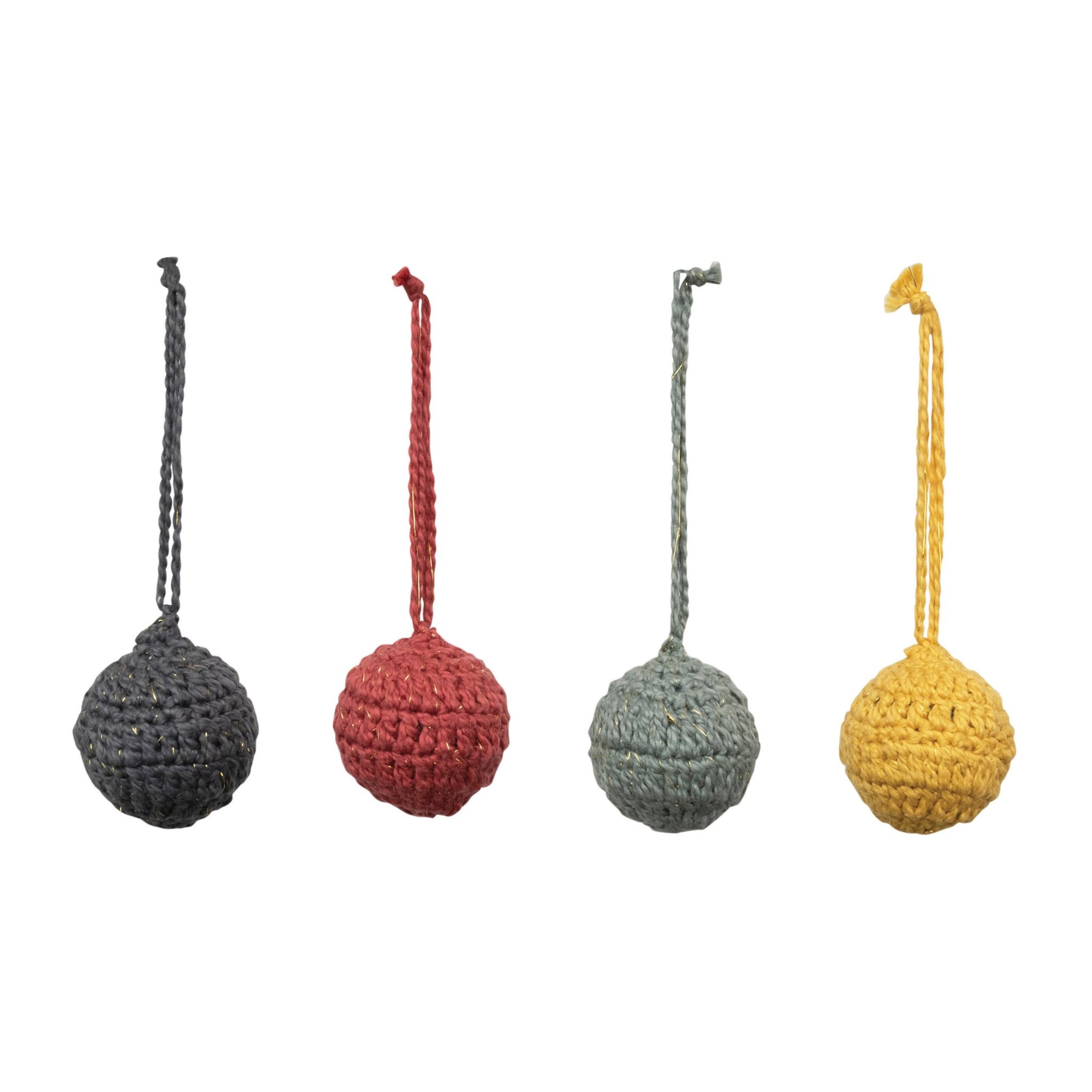 Cotton Crocheted Ball Ornament, priced separately