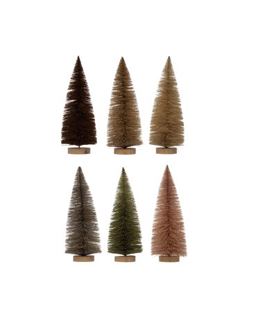 Sisal Bottle Brush Tree w/ Wood Base, Large, priced separately