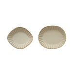Stoneware Dish w/ Scalloped Edge, White, 5.5" x 5"