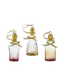 Glittered Decanter Ornament, assorted options, Priced Individually