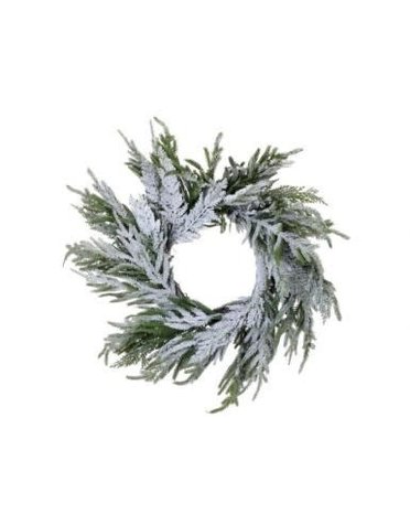 Real Touch Norfolk Pine Wreath w/ Snow