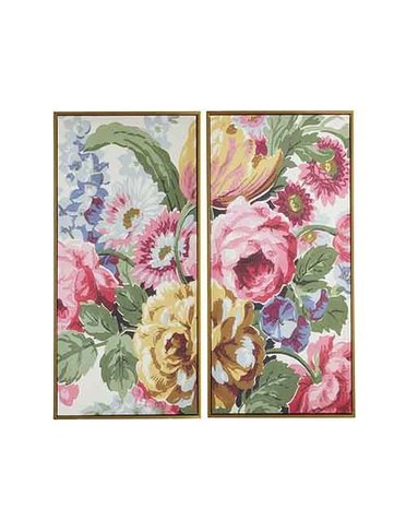 Floral Canvas Wall Art Diptych, Set/2 15.5 X 31, Available for local pick up
