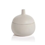 Bodego Ceramic Canister, White, medium,  5.5" x 5.25"