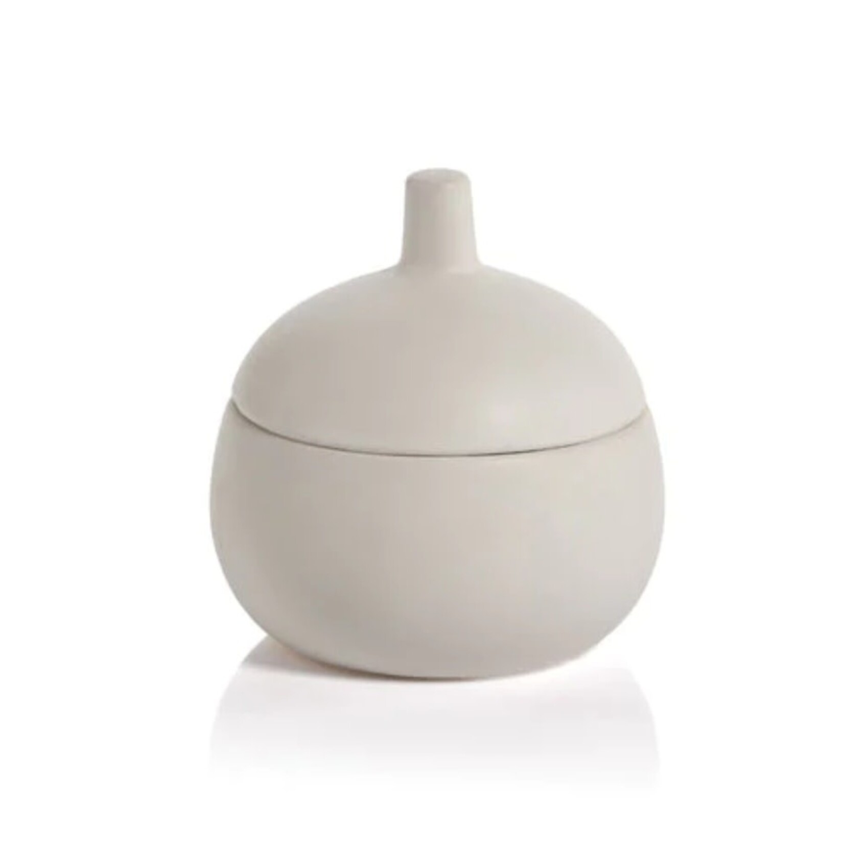 Bodego Ceramic Canister, White, medium,  5.5" x 5.25"