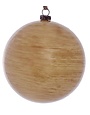 Tan Wood Grain Ball Orn 6/Bag - Tan 4"