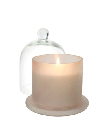 Curated Frosted White Cloche Candle