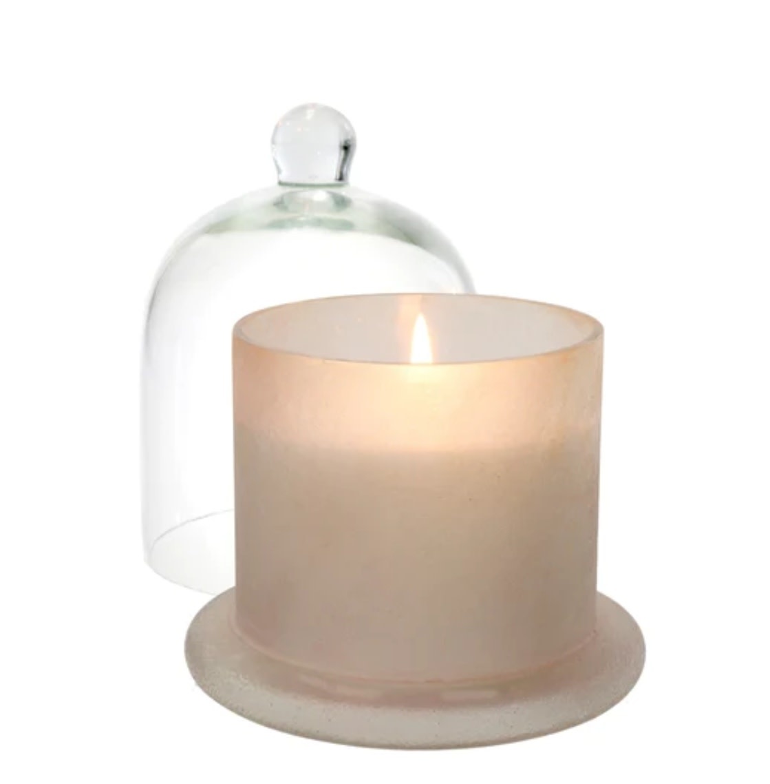 Curated Frosted White Cloche Candle