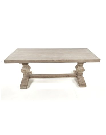 Emma Dining Table, Medium Grey, Available for local pick up