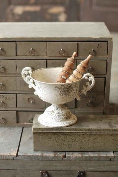 Amorial Urn w/ Handles, Cream, Available for local pick up