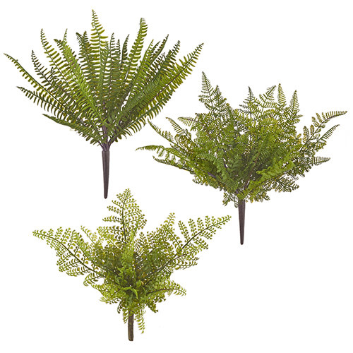 Fern Bush, assorted options 15", Priced Individually