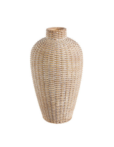 Basketweave Vase, 5.5" D X 10" H, Available for local pick up