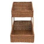 Hand-Woven Wicker Vintage Reproduction French Bakery Basket 22x21