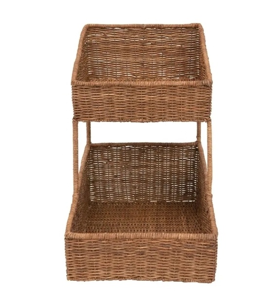 Hand-Woven Wicker Vintage Reproduction French Bakery Basket 22x21, Available for local pick up