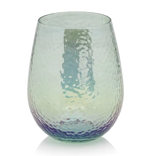 Aperitivo Stemless All-Purpose Glass, Luster Blue, Available for local pick up