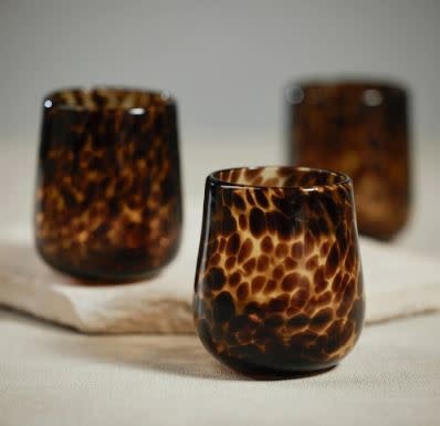 Stemless Tortoise All Purpose Glass, 3.5" x 4", Available for local pick up