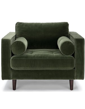 Roma Chair in Green Velvet, Available for local pick up