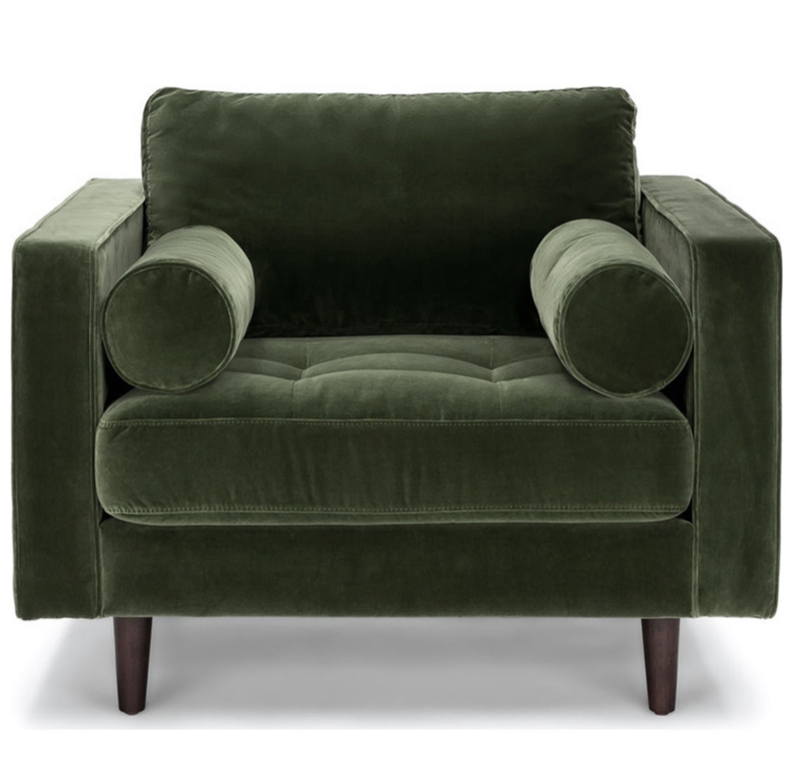 Roma Chair in Green Velvet, 42 x 38 x 37 Furniture Available for Local Delivery or Pick Up