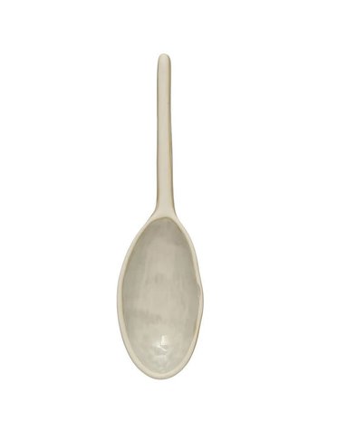 Stoneware Spoon, White 8x2