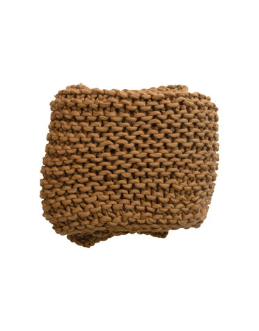 Crocheted Fabric Throw, Caramel