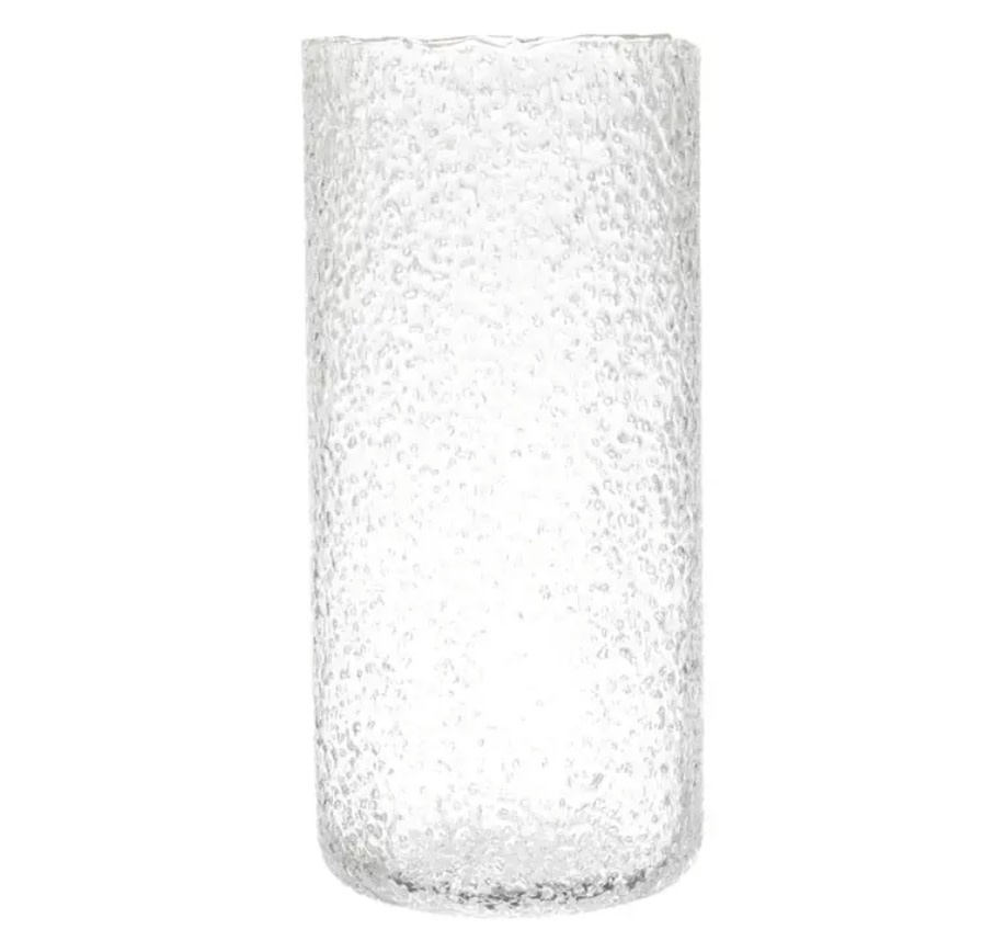 Seeded Glass Vase, 5-1/2" Round x 12"H