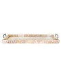 Decorative Rattan Tray with Metal Handles, 38"x 12"