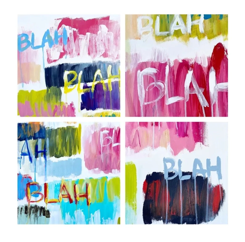 Blah Blah II Gallery Wrap 20x20, assorted options, Priced Individually, Available for local pick up,l