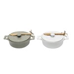 Stoneware Brie Baker w/ Lid & Wood Spreader