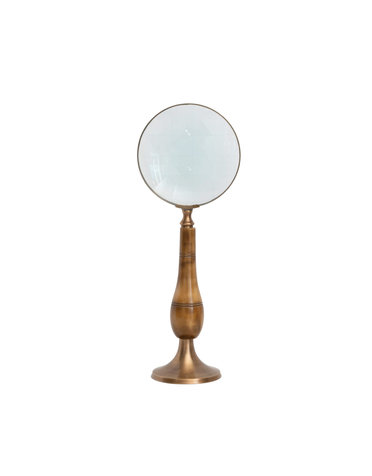 Brass & Bone Magnifying Glass on Stand, 11"