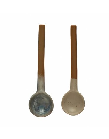 Stoneware Spoon w/ Reactive Glaze, 7" tall