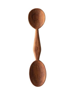 Hand-Carved Two-Sided Doussie Wood Spoon 8.25"