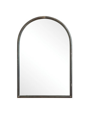 Arched Metal Framed Wall Mirror, Black 24"x36", Available for local pick up