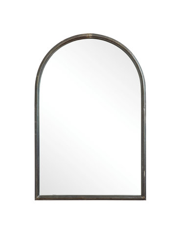 Arched Metal Framed Wall Mirror, Black 24x36 Available for local pick up