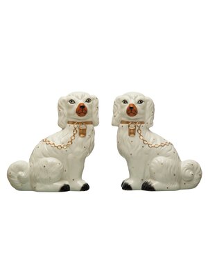 Hand-Painted Dolomite Vintage Reproduction Staffordshire, 4"x 11"