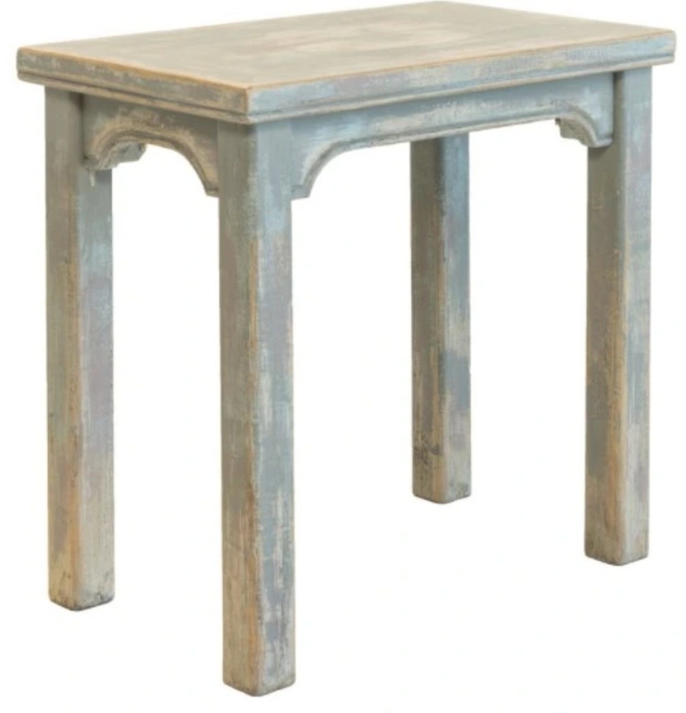Sienna End Table, Antique Grey Blue, Furniture Available for Local Delivery or Pick Up