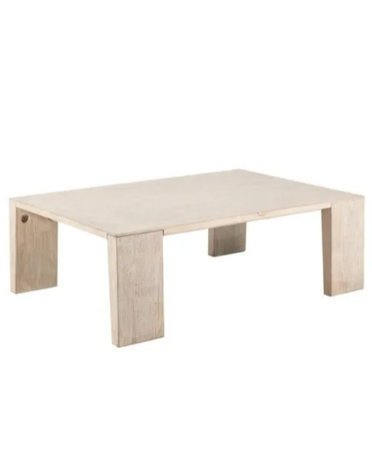 Oliver Coffee Table, White Washed 54 x 37 x 18 Furniture Available for Local Delivery or Pick Up