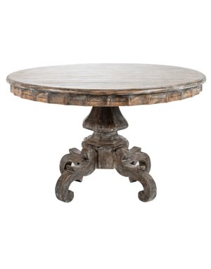 Grace Round Dining Table, Grey Black 51 x 30 x 51 Furniture Available for Local Delivery or Pick Up