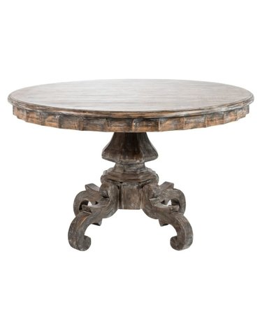 Grace Round Dining Table, Grey Black 51 x 30 x 51 Furniture Available for Local Delivery or Pick Up