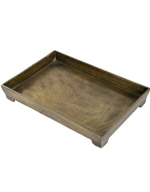 Footed Coffee Bronze Table Tray, 15.5x11", Available for local pick up