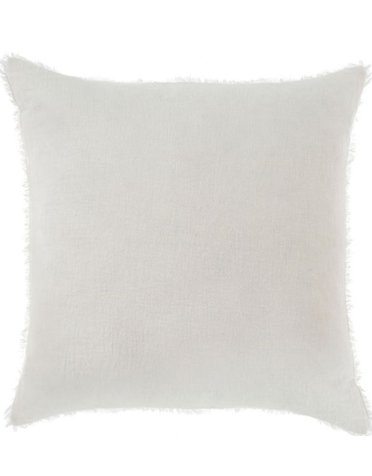 Lina Linen Pillow, White, 20 in. x 20 in.