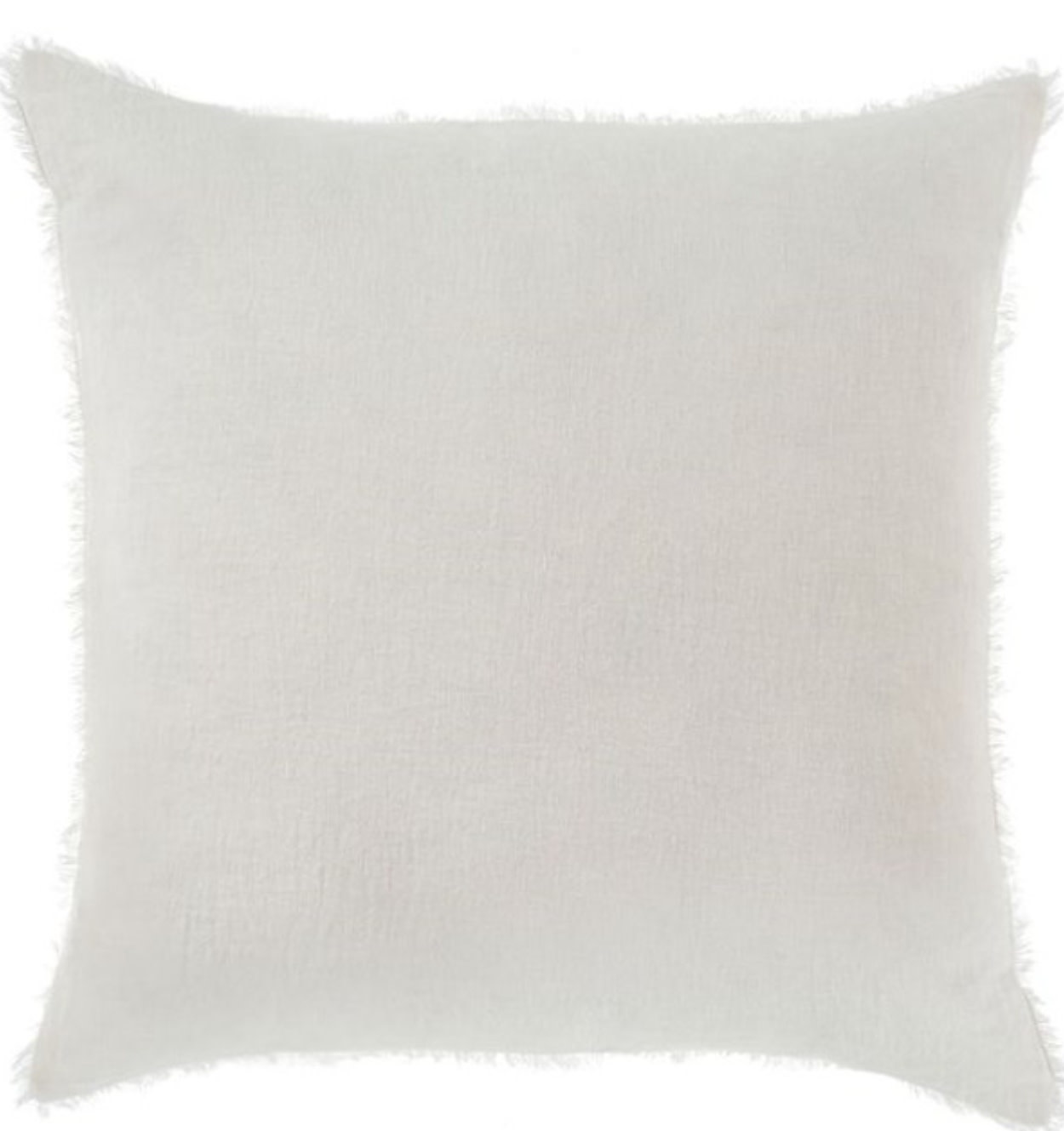 Lina Linen Pillow, White, 20 in. x 20 in.