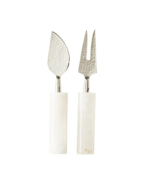 Alabaster Cheese Knives, Set of 2