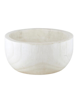 Paulownia Wood Bowl, White