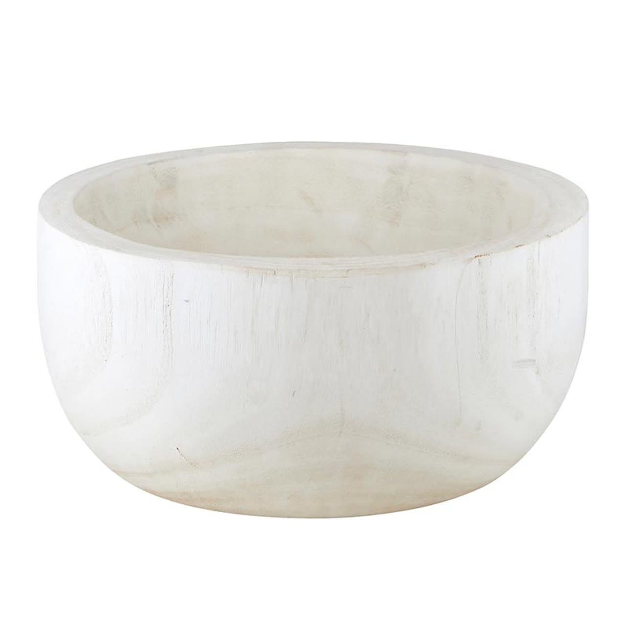 Paulownia Wood Serving Bowl, White
