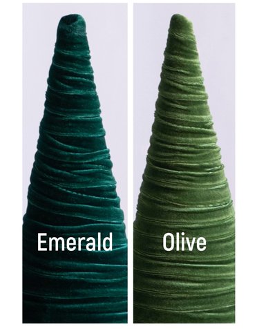 Handmade Large Velvet Trees - Emerald