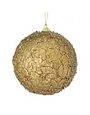 Beaded Crackle Metallic Ball Ornament, Champagne/Gold