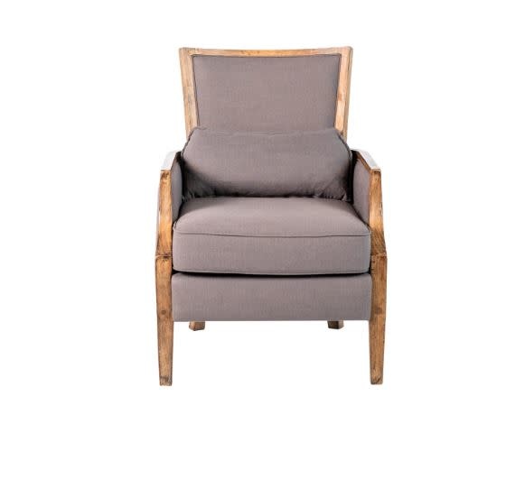 Brandi Accent Chair, Antique Natural/Grey, 27 x 30 x 38.5 Furniture Available for Local Delivery or Pick Up
