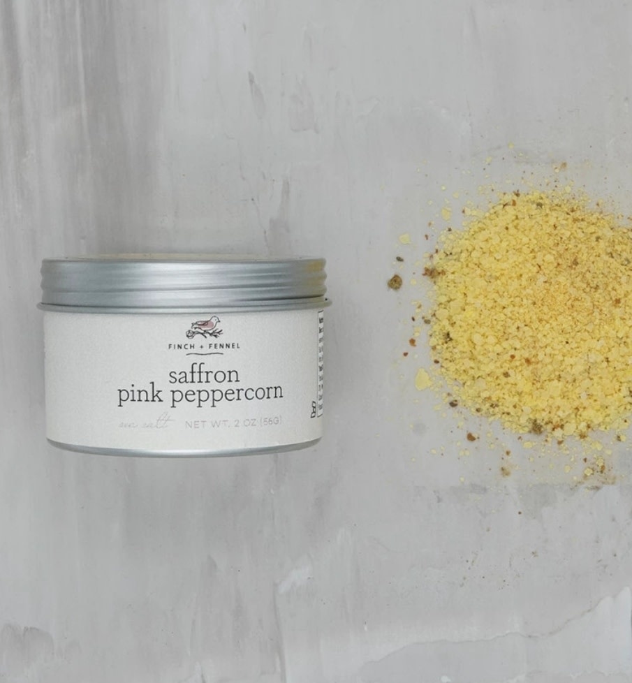 Finch & Fennel Saffron Pink Peppercorn Sea Salt, 2 oz