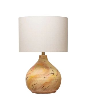 Terracotta Table Lamp, Marbled Multi Color, 23, Available for local pick up